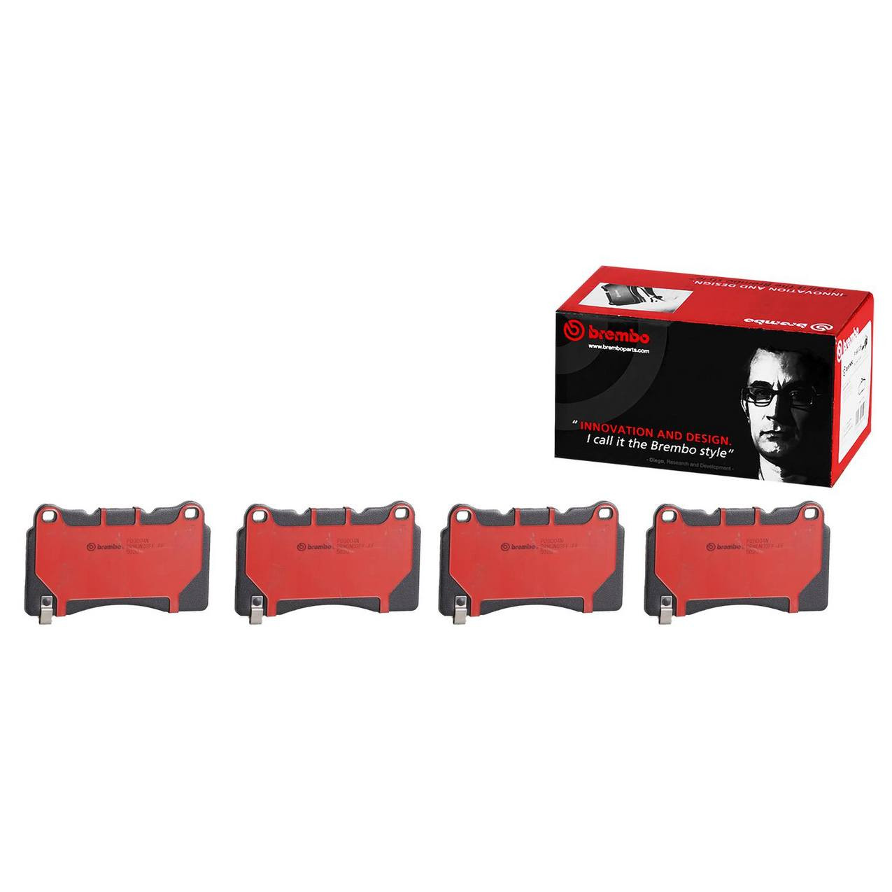 Brembo 12-21 Tesla S/14-17 Ford Mustang Front Premium NAO Ceramic OE Equivalent Pad - P09004N